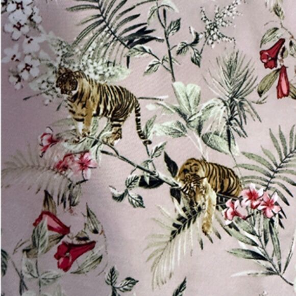 Robert Louis Pink Tiger Print Dress Size L - Picture 7 of 12